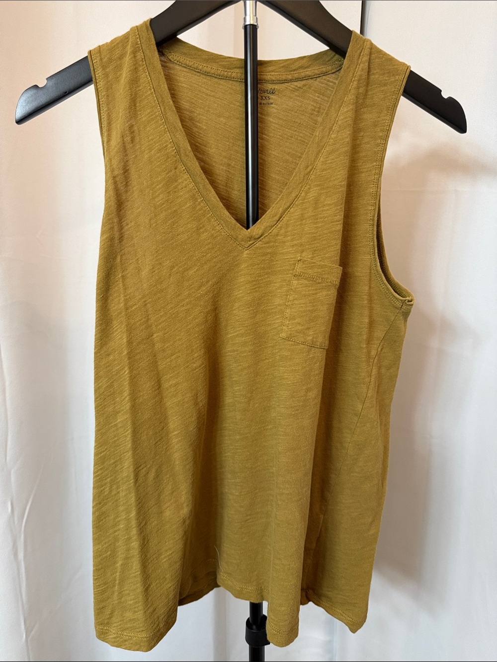 Madewell Sleeveless V-Neck Pocket Tank - green
